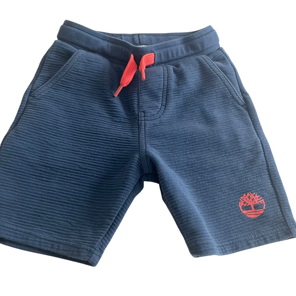 Timberland Boys Blue Shorts Elastic Drawstring Waist Logo Size 3